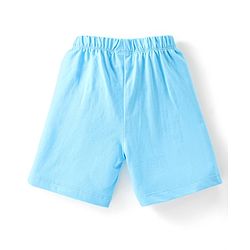 Babyhug Cotton Knit Shorts Emoji & Text Print Pack Of 3 - Blue Green & Red