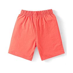 Babyhug Cotton Knit Shorts Emoji & Text Print Pack Of 3 - Blue Green & Red
