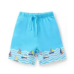 Babyhug Cotton Knit Boats Printed Shorts Pack of 3 - Multicolour