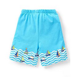 Babyhug Cotton Knit Boats Printed Shorts Pack of 3 - Multicolour
