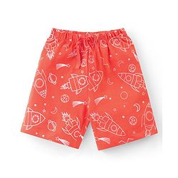 Babyhug Cotton Knit Space Shuttle Printed Shorts Pack of 3 - Multicolour