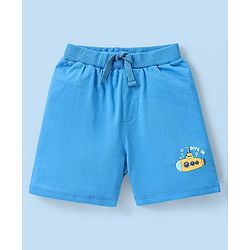 Babyhug Cotton Knit Shorts Submarine Printed and Striped Pack of 3 - Multicolour