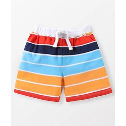Babyhug Cotton Knit Shorts with Stripes Pattern & Football Print Pack of 3 - Multicolor