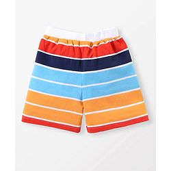 Babyhug Cotton Knit Shorts with Stripes Pattern & Football Print Pack of 3 - Multicolor