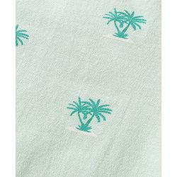 Babyhug Single Jersey Cotton Knit Half Sleeves Tree Printed Night Suit - Sea Green