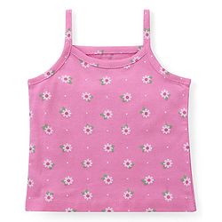 Babyhug 100% Cotton Knit Singlet Sleeves Slips with Floral & Flamingos Print Pack of 3 - Pink White & Green