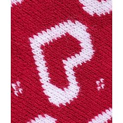Babyhug Knit Full Length Fleece Bottom Hearts Printed - Red