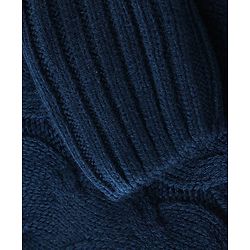 Babyhug Knitted Full Sleeves Pullover with Cable Knit Design- Navy Blue