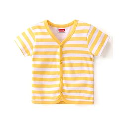 Babyhug 100% Cotton Interlock Knit Half Sleeves Vests Boat Print Pack of 3 - Multicolour
