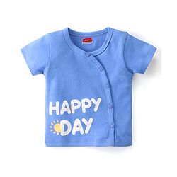Babyhug 100% Cotton Interlock Knit Half Sleeves Vests Boat Print Pack of 3 - Multicolour