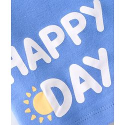 Babyhug 100% Cotton Interlock Knit Half Sleeves Vests Boat Print Pack of 3 - Multicolour