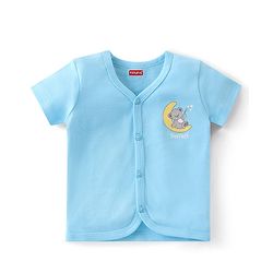 Babyhug 100% Cotton Half Sleeves Front Open Vest Teddy Bear Print Pack of 5 - Multicolour