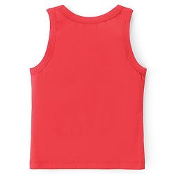 Babyhug 100% Cotton Sleeveless Sando with Striped & Dino Print Pack of 3 - Red Yellow & Blue