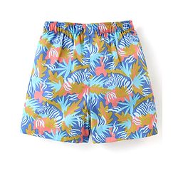 Babyhug Cotton Boxers Trees & Aeroplane Print Pack of 3 - Multicolour