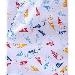 Babyhug Cotton Woven Boxer With Stars & Paper Airplane Print Pack Of 3 - Red Navy Blue & White