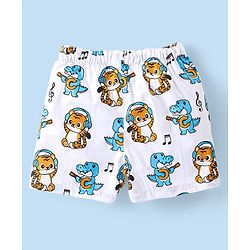 Babyhug Cotton Poplin Boxers Text Vehicle & Animal Print Pack of 3 - Multicolour