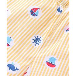 Babyhug Cotton Woven Boxers With Boat Print Pack of 3 - Multicolor