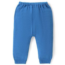 Babyhug Knitted Full Sleeves Striped Sweater Set - Blue