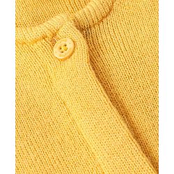 Babyhug Knitted Sleeveless Solid Color Front Open Sweater - Yellow
