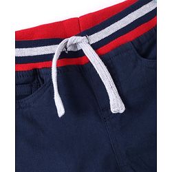 Babyhug Twill Woven Knee Length With Stretch  Washed Jamaican - Navy Blue