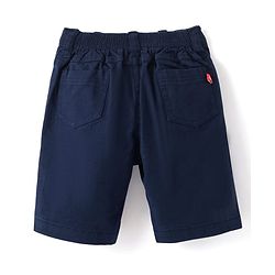 Babyhug Twill Woven Knee Length With Stretch Washed Jamaican - Navy Blue