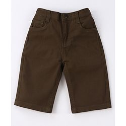 Babyhug Twill Woven Knee Length With Stretch Washed Jamaican - Navy Blue