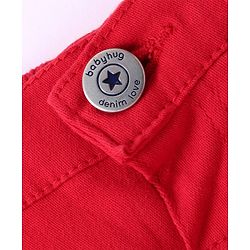 Babyhug Twill Woven Knee Length With Stretch Washed Jamaican - Navy Blue