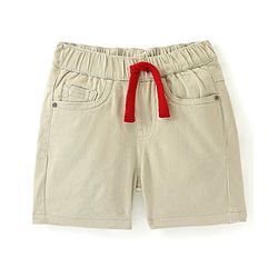 Babyhug Twill Woven Solid Shorts -  Beige