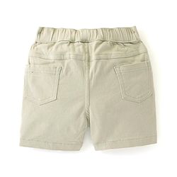 Babyhug Twill Woven Solid Shorts -  Beige