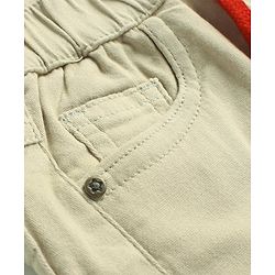 Babyhug Twill Woven Solid Shorts -  Beige