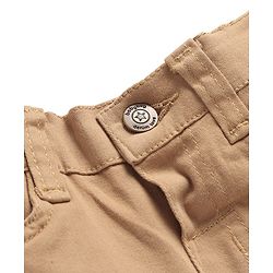 Babyhug Twill Woven Shorts With Stretch - Navy Blue