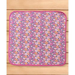 Babyhug Woven Terry Towel With Hood Floral Print L 76.2 x B 76.2 cm - Pink