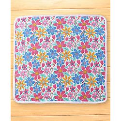Babyhug Woven Terry Towel With Hood Floral Print L 76 x B 76 cm - Multicolour