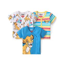 Babyhug Disney Cotton Half Sleeves Jhablas With Lion King Graphics Pack of 3 - Multicolour