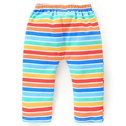Babyhug Disney Cotton Knit Full Length Diaper Leggings Striped & The Lion King Graphics Pack of 3 - Multicolour