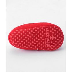 Cute Walk by Babyhug Velcro Closure Booties - Red