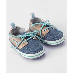 Cute Walk by Babyhug Lace Up Booties - Blue