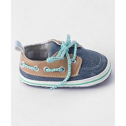 Cute Walk by Babyhug Lace Up Booties - Blue