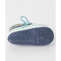 Cute Walk by Babyhug Lace Up Booties - Blue