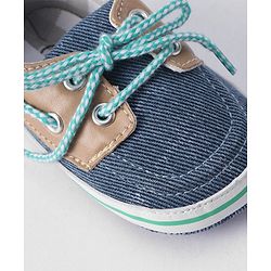 Cute Walk by Babyhug Lace Up Booties - Blue