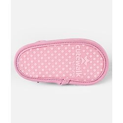 Cute Walk by Babyhug Velcro Closure Booties With Mermaid Print - Pink