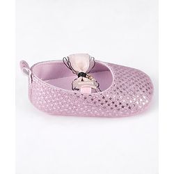 Cute Walk by Babyhug Slip On Booties With Bow Applique - Pink