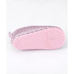 Cute Walk by Babyhug Slip On Booties With Bow Applique - Pink