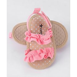 Cute Walk by Babyhug Velcro Closure Booties - Pink
