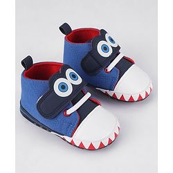 Cute Walk by Babyhug Velcro Closure Booties - Blue