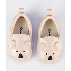 Cute Walk by Babyhug Slip On Booties - Cream