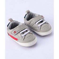 Cute Walk by Babyhug Velcro Closure Booties - Grey