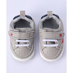 Cute Walk by Babyhug Velcro Closure Booties - Grey