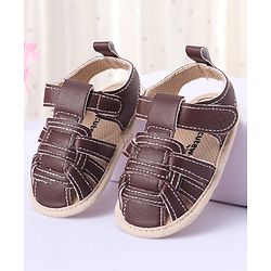 Cute Walk by Babyhug Velcro Closure Booties - Brown