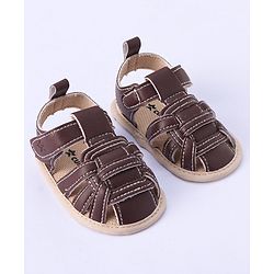 Cute Walk by Babyhug Velcro Closure Booties - Brown